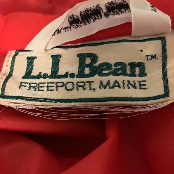 Vintage LL BEAN Red Windbreaker Aspen Anorak Sz L - Picture 5 of 10